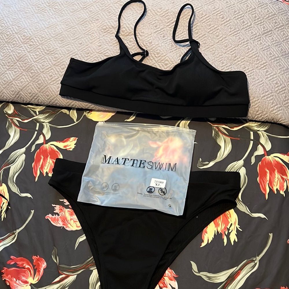 Two piece high waist bikini from Matte Swim. Never been used.